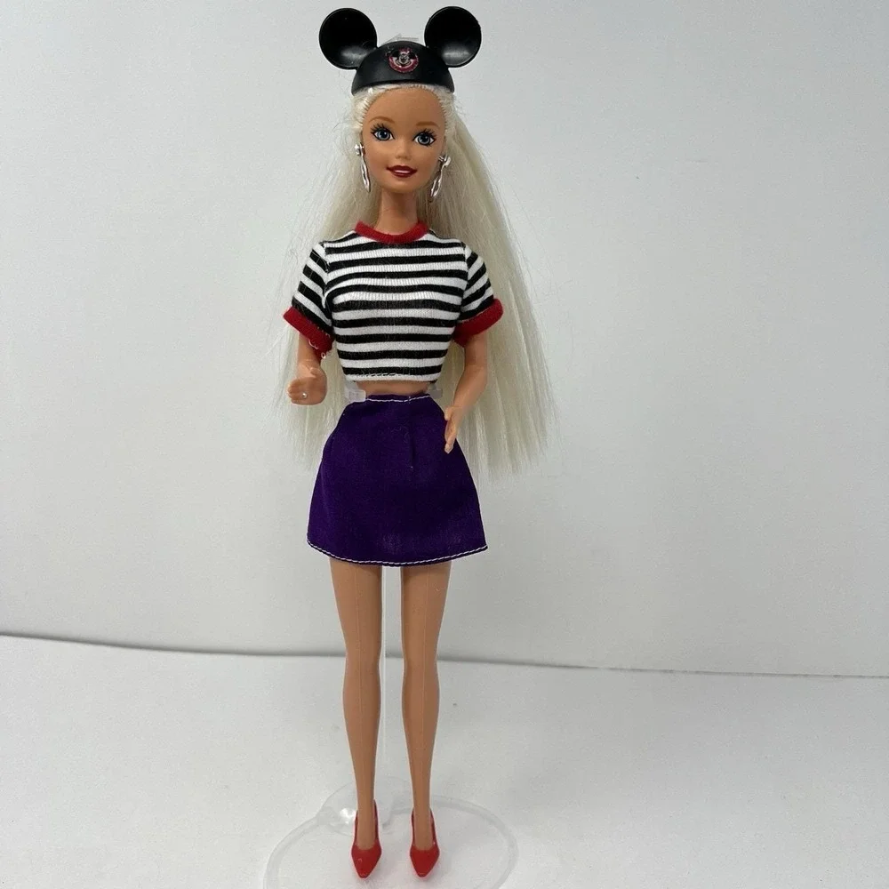Disney Exclusive Fun‎ Barbie Doll in mickey mouse hat stripe shirt 1966-76